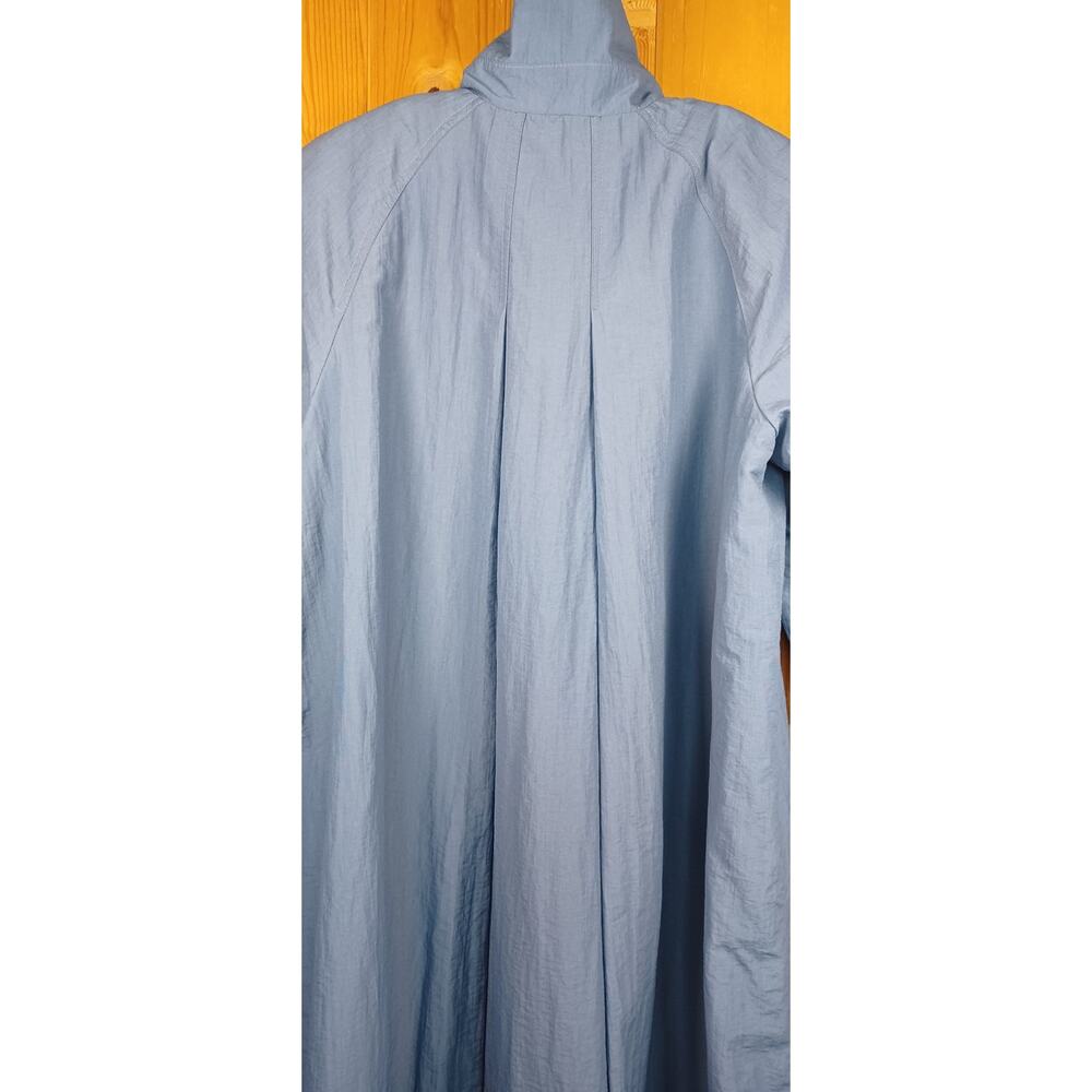 VTG London Fog Teal Blue Trench Coat Women's Size 10 Regular, Longline Raincoat - Picture 6 of 8